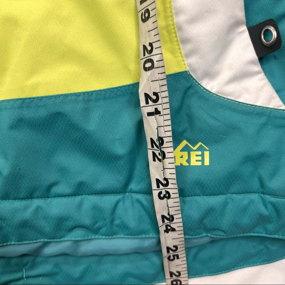 REI JACKET Girls size XL Green Yellow Color Hooded Rn 37249 A050222 - Picture 4 of 7